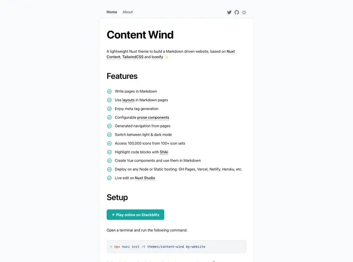 Content Wind screenshot