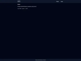 Nuxt3 Auth Example screenshot