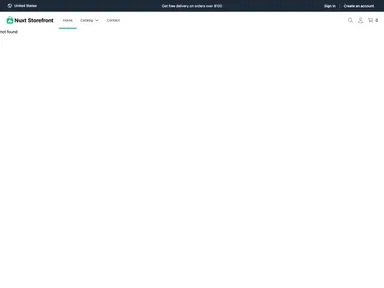 Nuxt Storefront screenshot