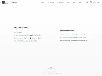 Harlanzw.com screenshot