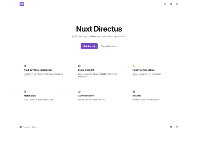 Nuxt Directus screenshot