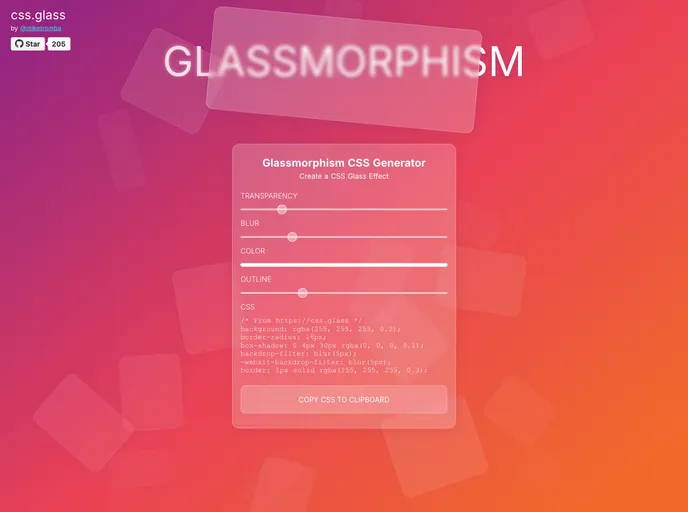 Css.glass screenshot