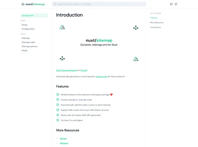 Sitemap Module screenshot