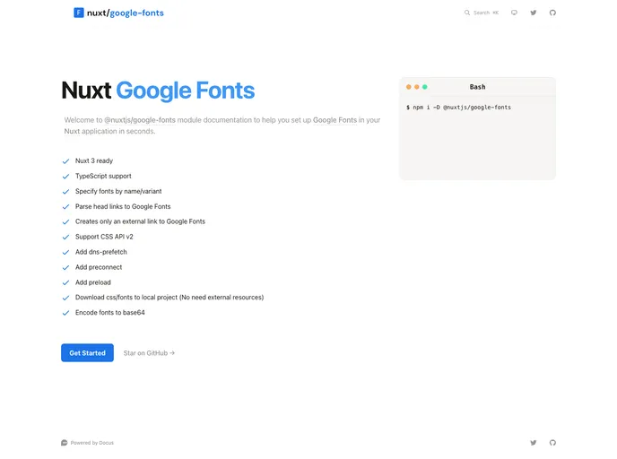 Google Fonts screenshot