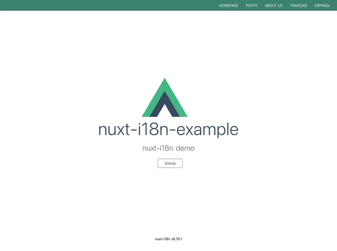 Nuxt I18n Example screenshot