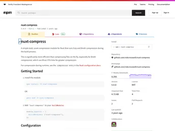 Nuxt Compress screenshot