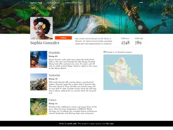 Page Transitions Travelapp screenshot