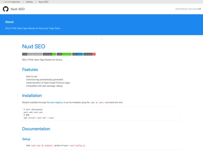 Nuxt SEO screenshot