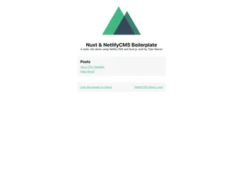 Nuxt Netlifycms Boilerplate screenshot