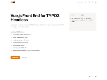 Nuxt Typo3 screenshot