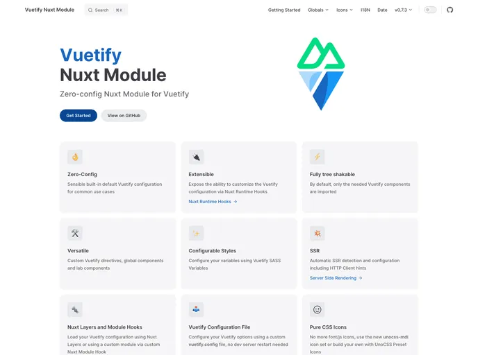 Vuetify Nuxt Module screenshot