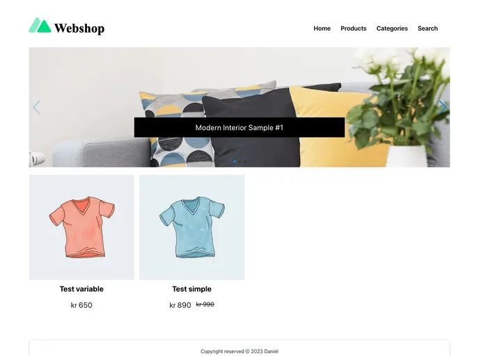 Nuxtjs Woocommerce screenshot