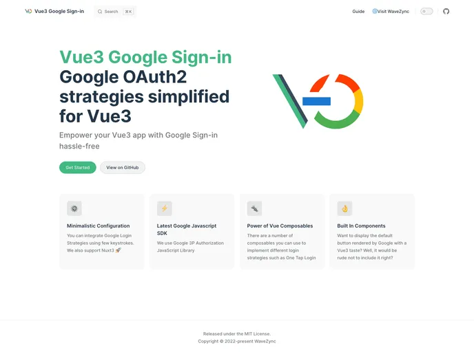 Nuxt Vue3 Google Signin screenshot