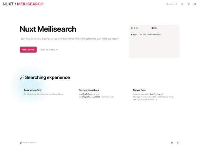 Nuxt Meilisearch screenshot